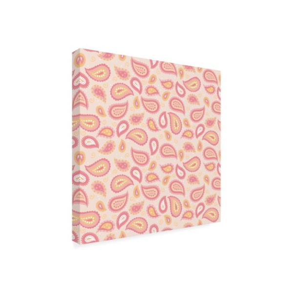 Holli Conger 'Paisley Pink Repeat' Canvas Art,24x24
